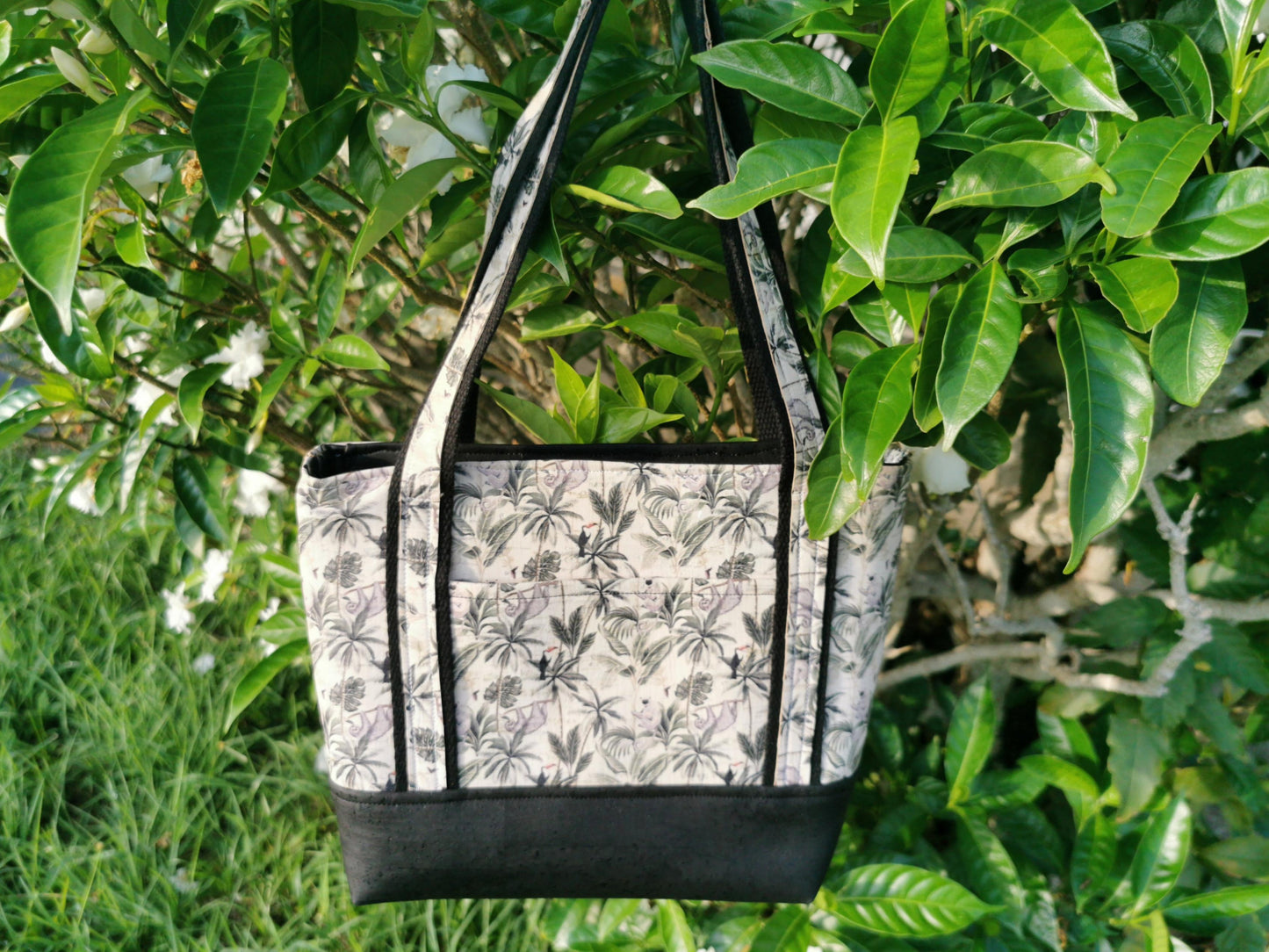 Portefeuille liège "paresseux et palmiers"