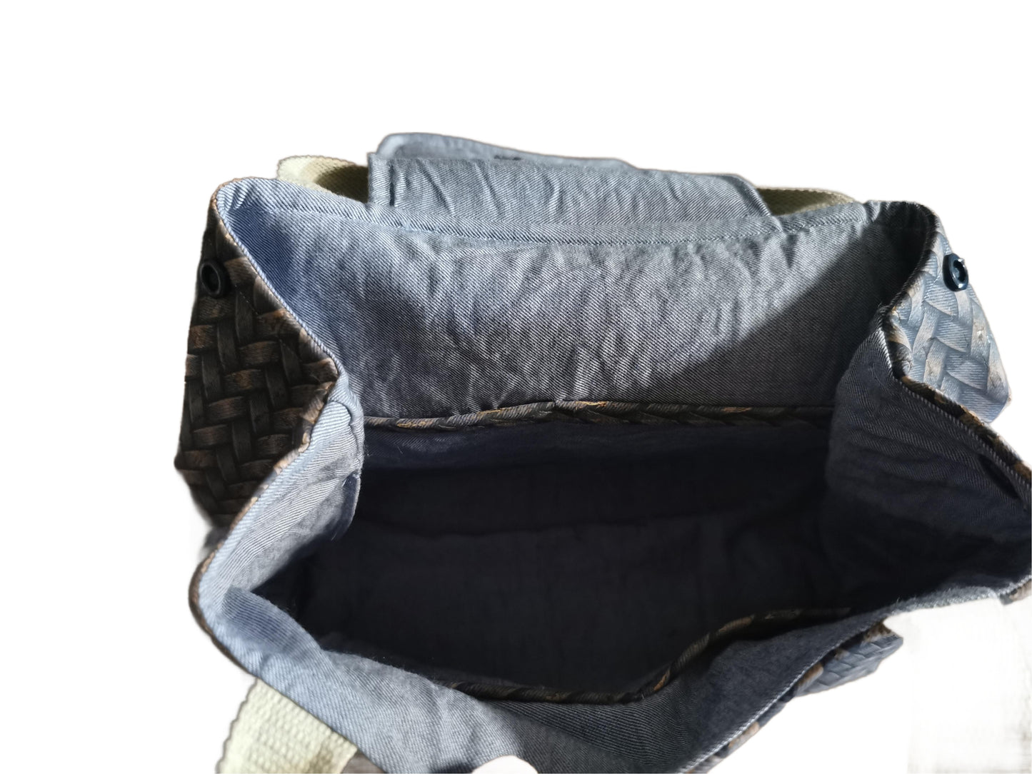 SAC forme triangle - Imprimé "corde tressée"